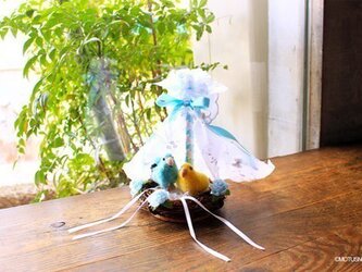リングピロー：小鳥のオーダーリングピローの画像