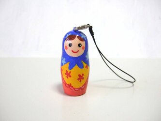 お花の青ずきんちゃん・ストラップの画像