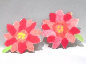 オリジナル手漉き和紙オーナメント『FLOWER』2枚セットの画像