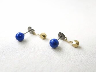 ラピスラズリポストピアス No.643の画像