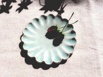 花豆皿（月白）の画像