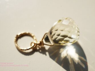 レモンクォーツアミュレットチャーム Lemon Quartz Amulet（14kgf） T0005の画像