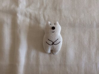 しろくまさんブローチ 2の画像
