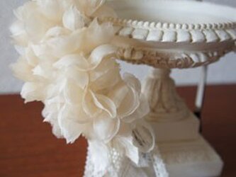 本絹布花カチューシャ（紫陽花）の画像
