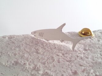 ◇Shark◇ サメ　シルバーピンバッジの画像