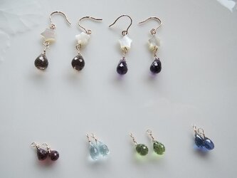 ☆再販　14kgf　ブリオレット＆スターピアス☆6種（253）の画像