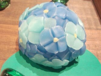 LED-あじさいcandle　ブルーに藍色の画像