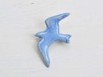 青い鳥・A ／ブローチ［陶器］の画像