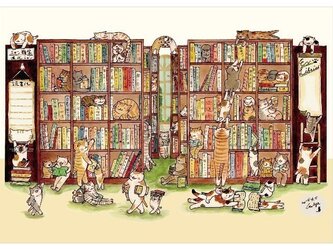 猫の図書館 ブックカバー(３枚セット)の画像