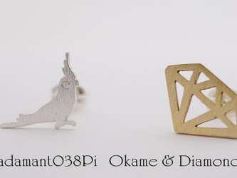 Okame & Diamond ピアス【adamant】の画像