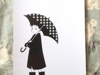水玉雨傘の画像
