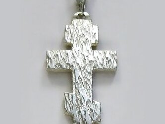 ロシア正教のクロス（八端十字架）　木肌光沢仕上げの幅広のロシア十字架　rc05d　好評ですの画像