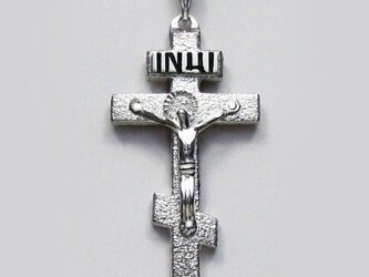 ロシア正教のクロス（八端十字架）　大きなロシア十字架の受難像　rc39　好評ですの画像