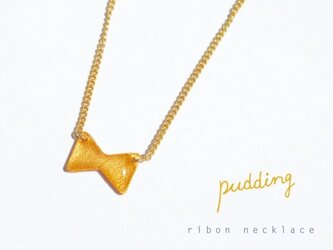 ribon　necklace〈gold〉の画像