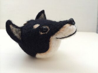 いぬあたまストラップ 黒柴ちゃんの画像