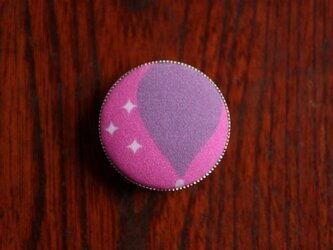 Yuianくるみ帯留め - まる・星とききゅう・つつじ色×葡萄色の画像