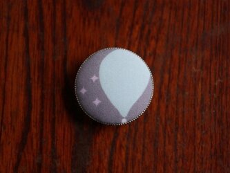 Yuianくるみ帯留め - まる・星とききゅう・消炭色×水色の画像
