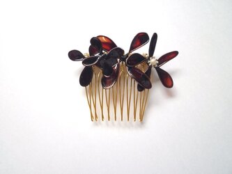 髪飾り*sepia flower color コームSの画像