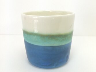 Meoto cup / M (White/turquoise)の画像