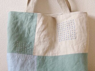 トートバッグ light blue & greenの画像