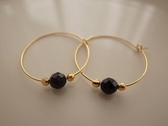 onyx hoop earringsの画像