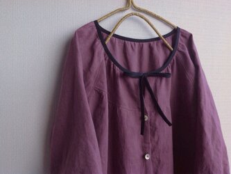 Ｓ～LL8色から選択セミオーダー●リネンリボンチュニックの画像