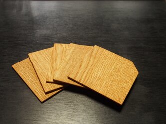 隅切茶托（小，なら）5枚セットの画像