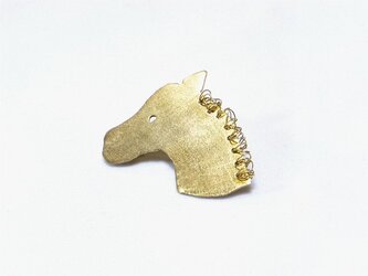 真鍮animal　お馬のブローチ kukuの画像