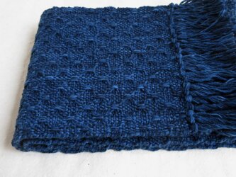 【再販】手織りの藍いろどりストールの画像