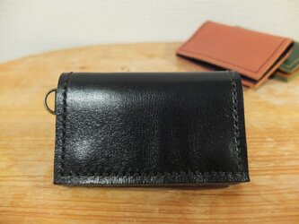 SALE:シンプルで使いやすい背面ポケット付きの小銭入れ(大)_BKの画像