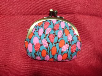 つぼみ柄のがま口財布の画像