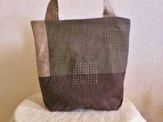 トートバッグ khaki＆brownの画像