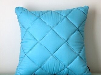 Quilt cushion (M) / ice blueの画像