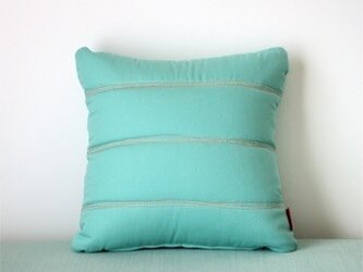 Quilt cushion (S) / jade greenの画像