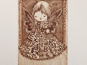 exlibris(蔵書票) 銅版画「小さい天使」の画像