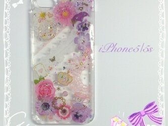 iPhone5/5s用ケース レースパープルの画像