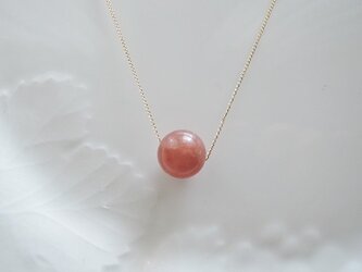☆14kgf☆インカローズシンプルネックレス12㎜玉（554）