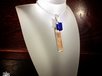 ZEBRA blue Bar necklaceの画像