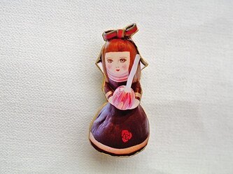 びいどろ人形ブローチの画像
