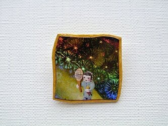 ハイソなひとブローチ【ゆがんだ額縁シリーズ】の画像