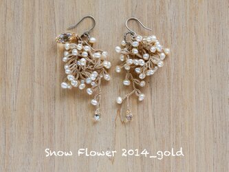 受注＊Pierces, Snow Flower2014_goldの画像