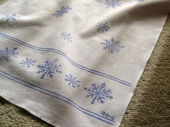 雪の結晶・てぬぐいの画像