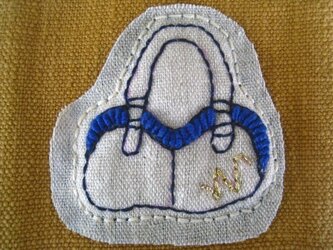 かばんバッチ2　（イニシャル入り　青N　）の画像