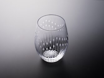 東京切子（花切子）ワイングラス　「花火」の画像