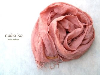 草木染ストール　紅梅-ume- 　銅媒染の画像