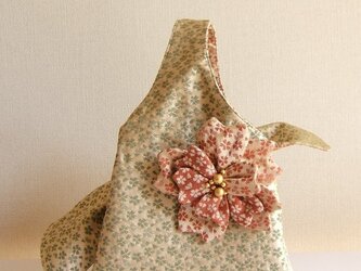 Sakura boxbag　桜の帯地バッグと桜のコサージュの画像