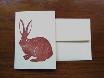 メッセージカード　　うさぎの画像