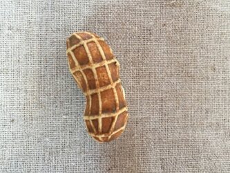 ピーナッツ型ブローチ　の画像