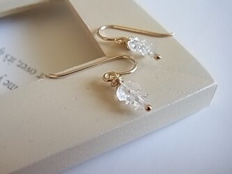14KGF　herkimer diamond piercedの画像