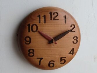 手作り木製時計　20cmの画像